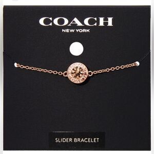 COACH OPEN CIRCLE SLIDER BRACELET F67072 ROSEGOLD $78